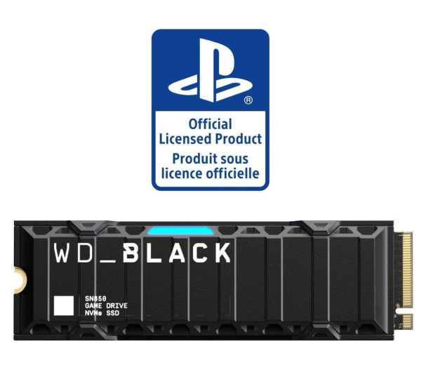 WD BLACK SN850 NVMe SSD z radiatorem SONY PS5 - 1468454 - zdjęcie